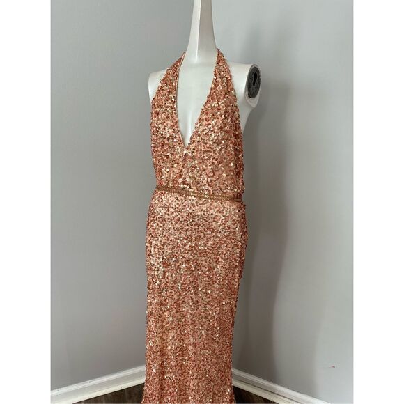 MAC DUGGAL SLEEVELESS HALTER NECK GOWN - Picture 4 of 10